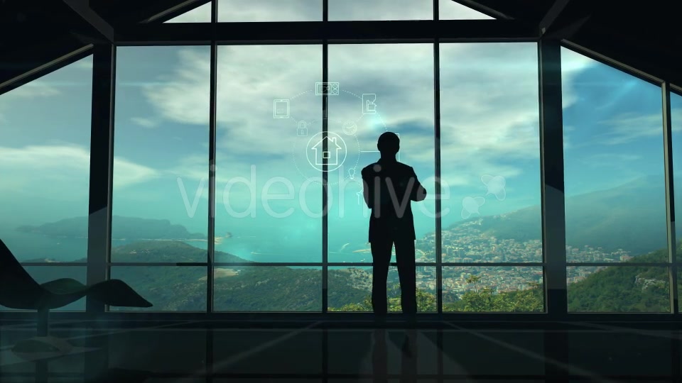 Silhouette Of Man And IOT Infographics - Download Videohive 20192911