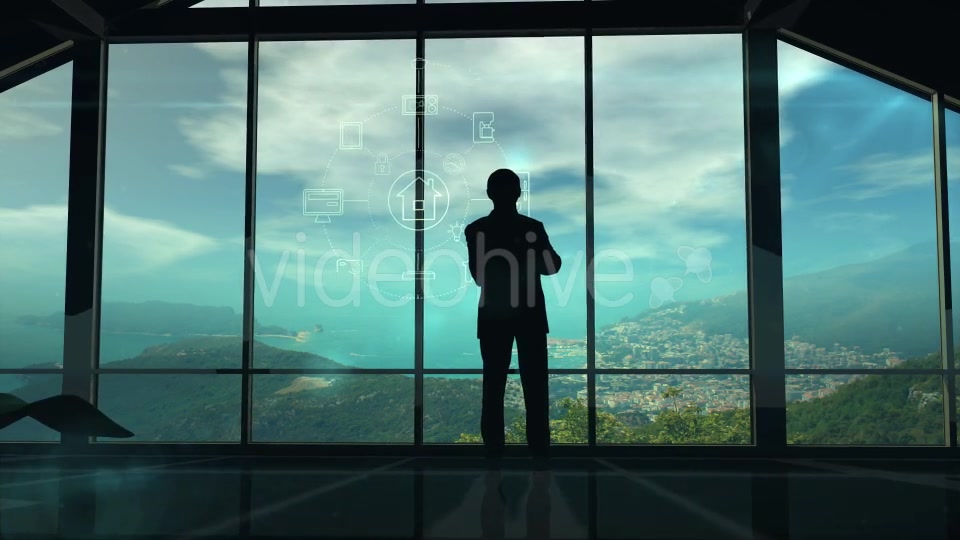 Silhouette Of Man And IOT Infographics - Download Videohive 20192911