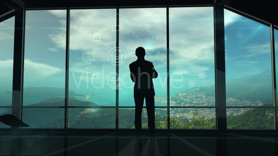 Silhouette Of Man And IOT Infographics - Download Videohive 20192911