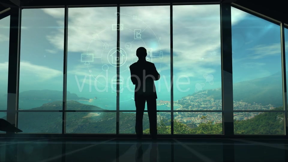 Silhouette Of Man And IOT Infographics - Download Videohive 20192911