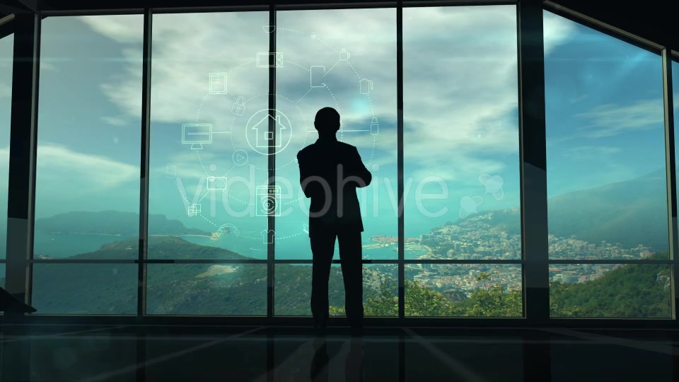 Silhouette Of Man And IOT Infographics - Download Videohive 20192911