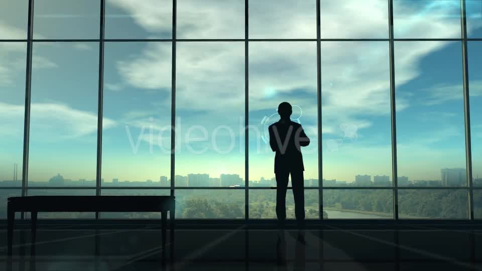 Silhouette Of Man & Corporate Infographics - Download Videohive 20248234