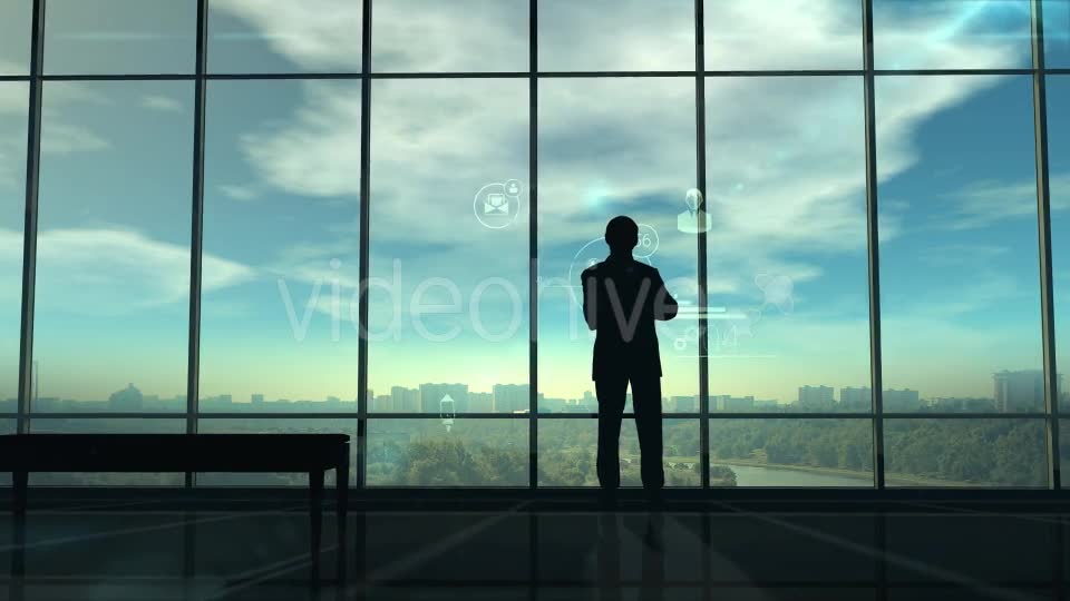 Silhouette Of Man & Corporate Infographics - Download Videohive 20248234