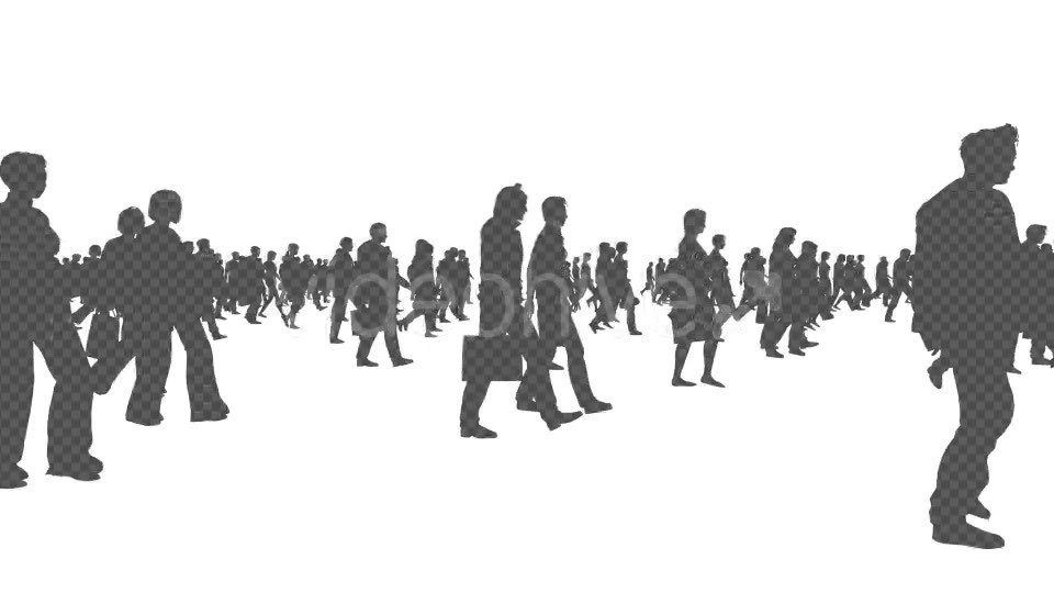 Silhouettes of People Walking Background - Download Videohive 20212330