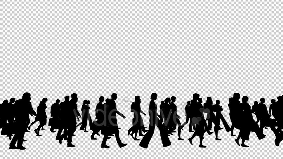 Silhouettes of People Walking - Download Videohive 19415388