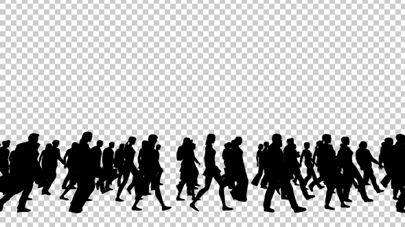 Silhouettes of People Walking - Download Videohive 19415388