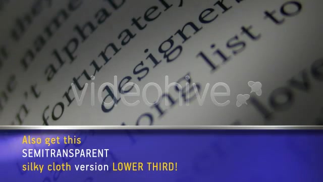 SILKY CLOTH lower thirds PACK Videohive 120522 Motion Graphics Image 11