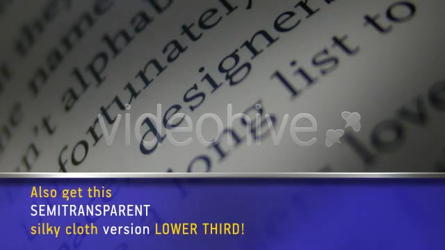 SILKY CLOTH lower thirds PACK Videohive 120522 Motion Graphics Image 12
