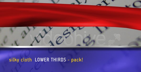 SILKY CLOTH lower thirds PACK - 120522 Videohive Download