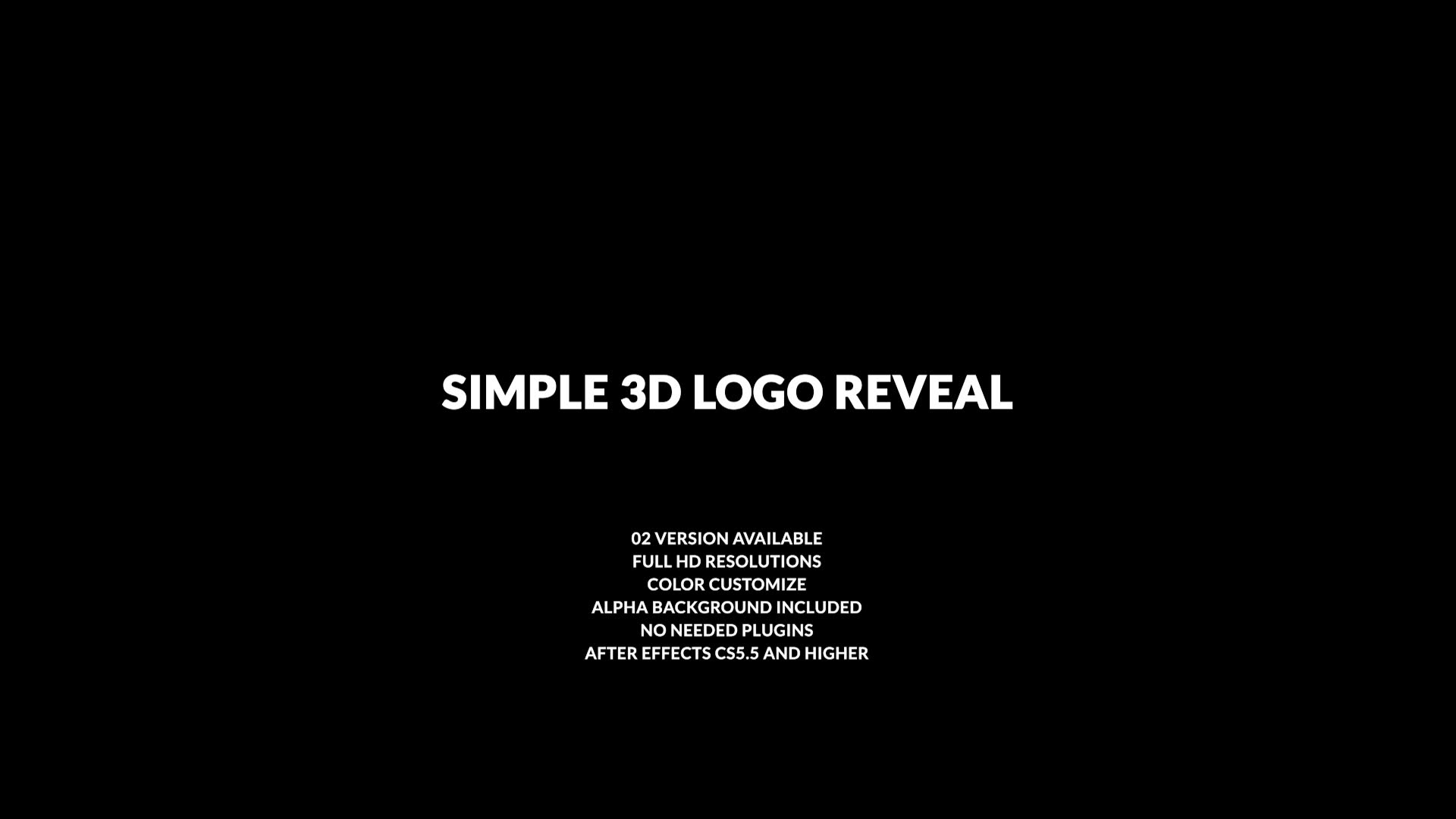 Simple 3D Logo Reveal Videohive 30428416 After Effects Image 2