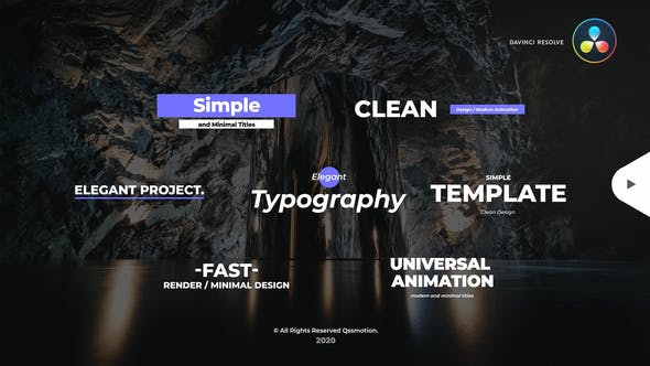 Simple and Minimal Titles Pack For DaVinci Resolve - 33680791 Download Videohive