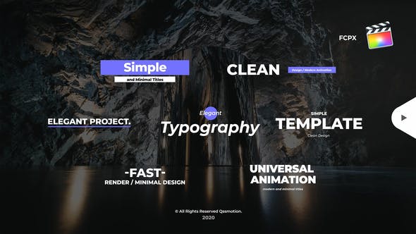 Simple And Minimal Titles Pack For FCPX - Download Videohive 31365868