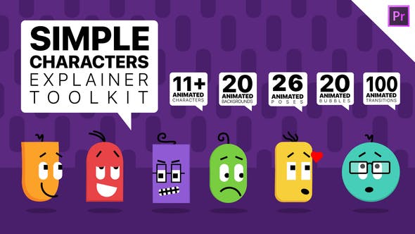 Simple Characters Explainer Toolkit | Essential Graphics Mogrts - Videohive 26277134 Download