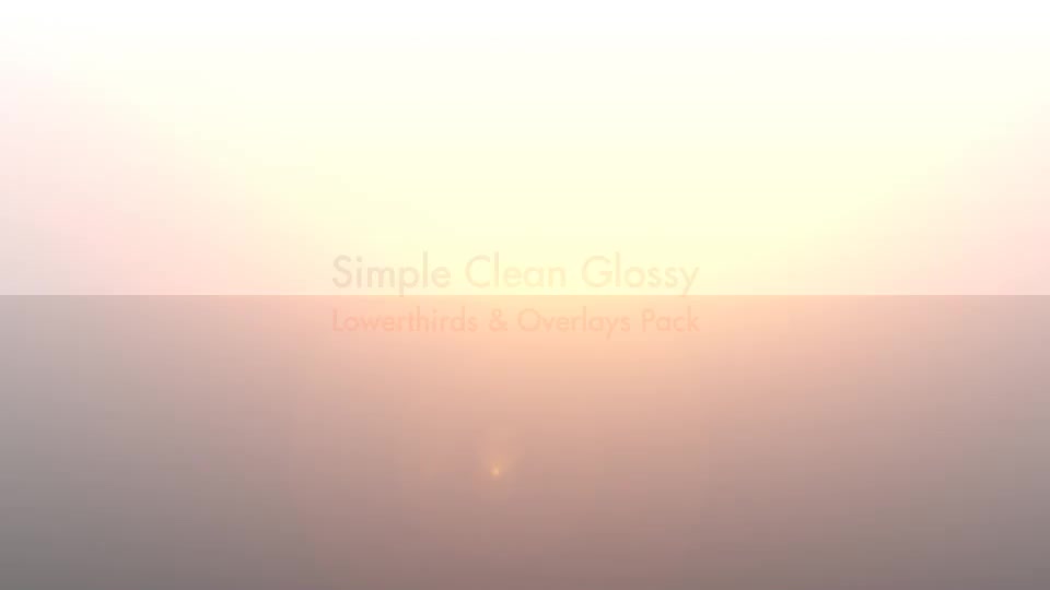 Simple Clean Glossy Lower thirds Pack Apple Motion - Download Videohive 22349957