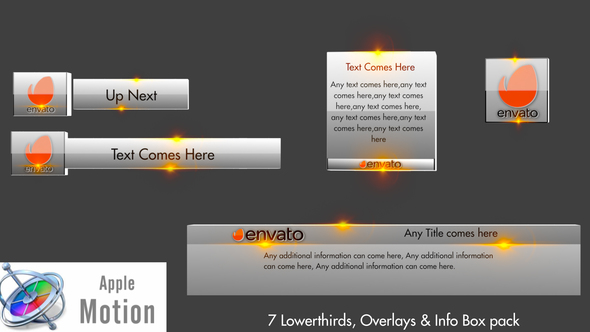 Simple Clean Glossy Lower thirds Pack Apple Motion - Download Videohive 22349957