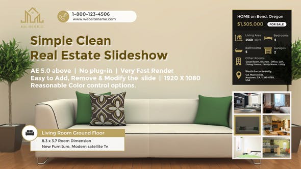 Simple Clean Real Estate Slideshow - Download 19613467 Videohive