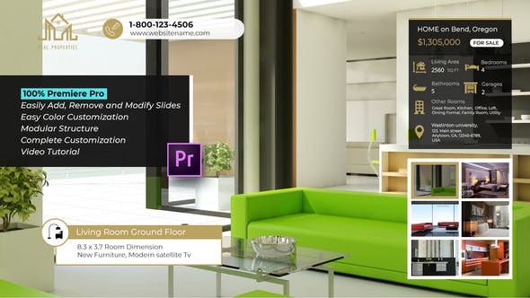 Simple Clean Real Estate Slideshow – Premiere Pro - Download Videohive 24411802
