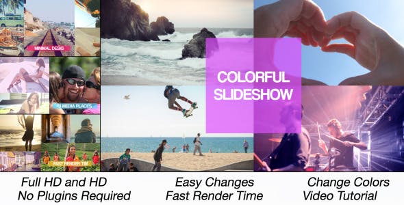 Simple Colorful Slideshow - 12533411 Videohive Download