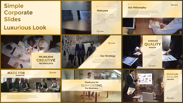 Simple Corporate Slides Luxurious Look - Download Videohive 19079945