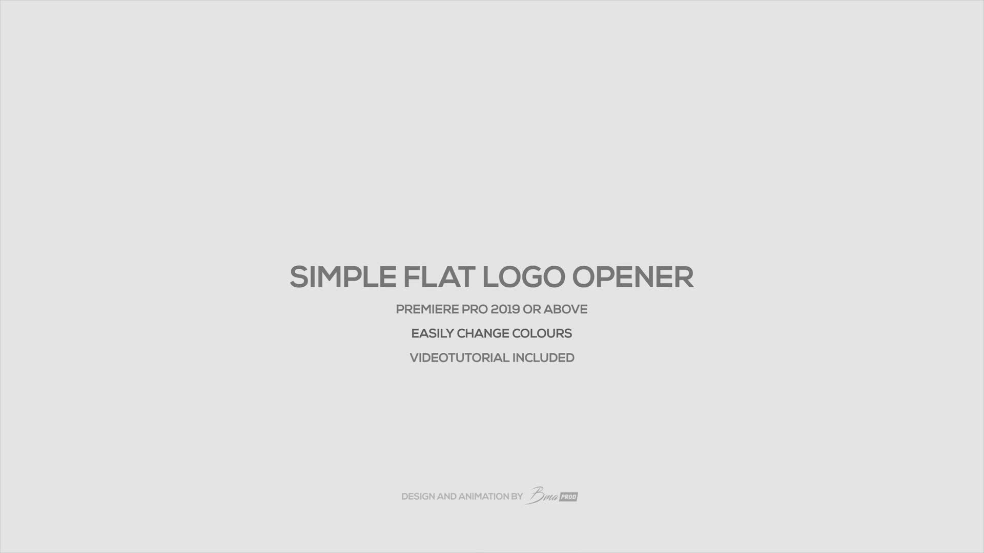 Simple Flat Logo Opener Videohive 24726287 Premiere Pro Image 1