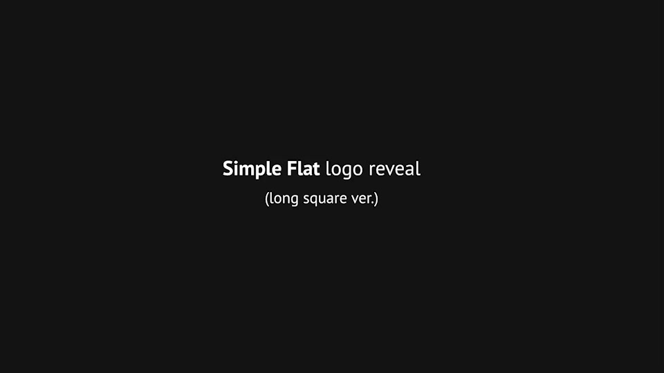 Simple Flat Logo Reveal Videohive 7845789 After Effects Image 2