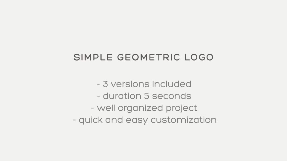 Simple Geometric Logo Videohive 8988240 After Effects Image 2