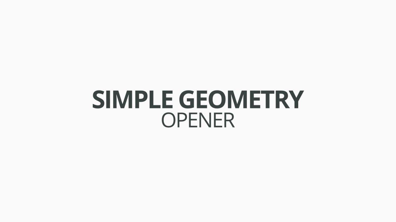 Simple Geometry Opener Videohive 12602365 After Effects Image 2