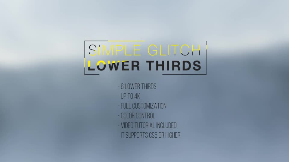 Simple Glitch Lower Thirds - Download Videohive 13066349