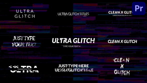 Simple Glitch Titles | Premiere Pro MOGRT - Videohive Download 37182962