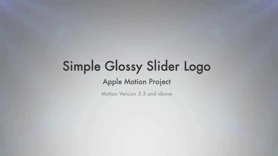 Simple Glossy Slider Logo Apple Motion - Download Videohive 20096645