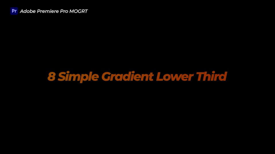 Simple Gradient Lower Thirds MOGRT Videohive 36361955 Premiere Pro Image 1
