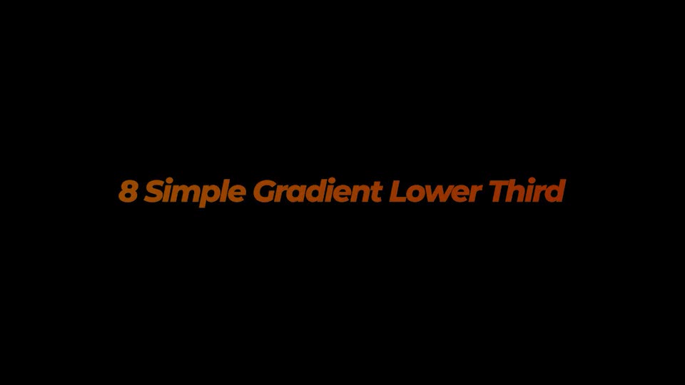 Simple Gradient Lower Thirds Videohive 36360773 After Effects Image 1