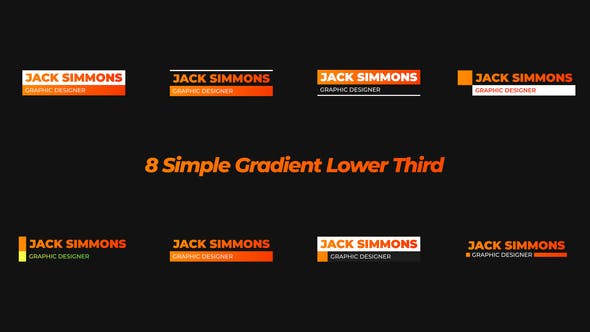 Simple Gradient Lower Thirds - Videohive Download 36360773