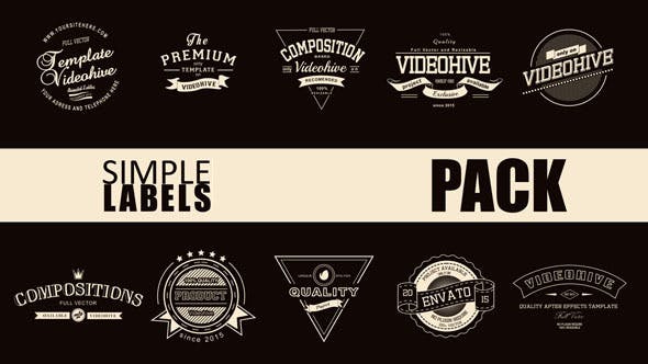 Simple Label Pack - Videohive Download 10069090