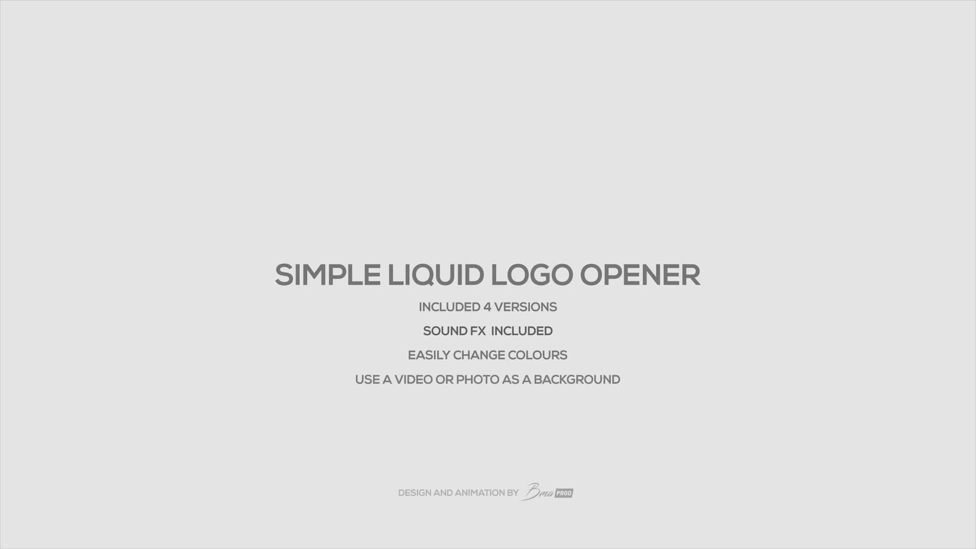 Simple Liquid Logo Opener Videohive 36515571 After Effects Image 1