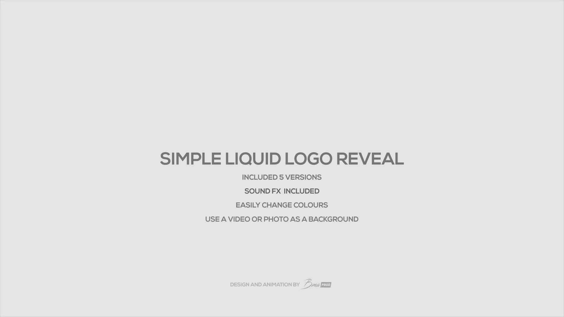 Simple Liquid Logo Reveal Videohive 36165362 After Effects Image 1