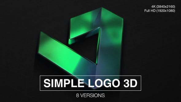 Simple Logo 3D Reveal (8 Pack) - Download Videohive 28671439