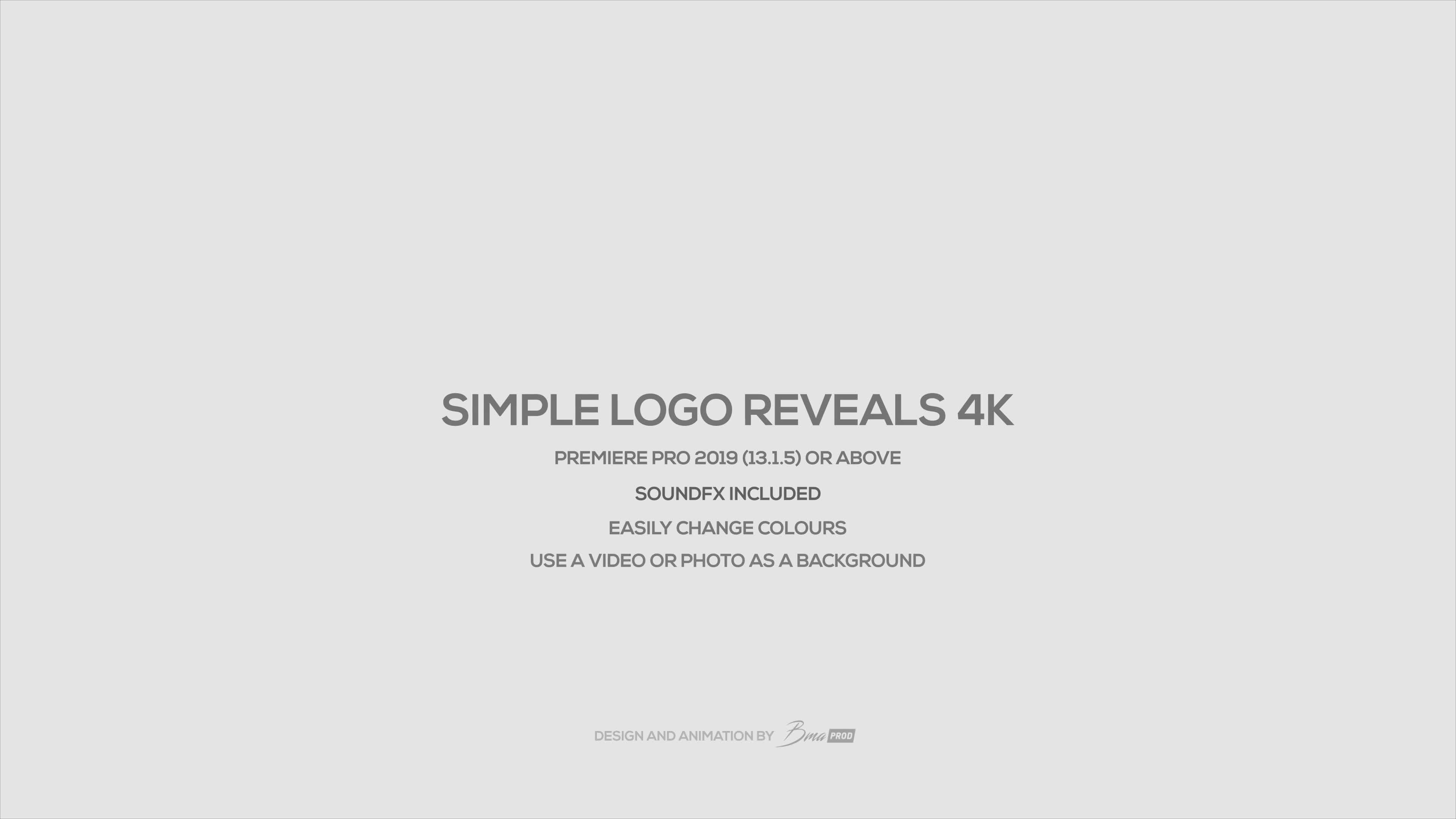 Simple Logo Reveals 4K Premiere Pro Videohive 30018490 Premiere Pro Image 1