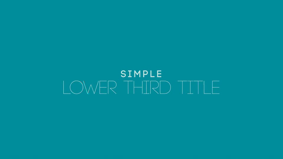 Simple Lower Third Title Videohive 15242601 After Effects Image 1