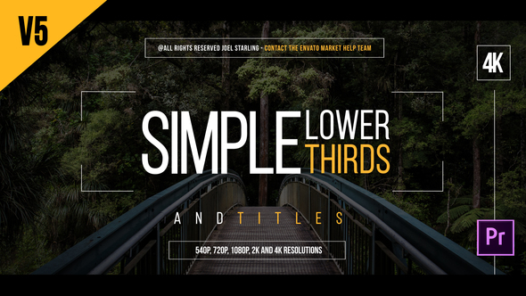 Simple Lower Thirds for Premiere - Download Videohive 21818470