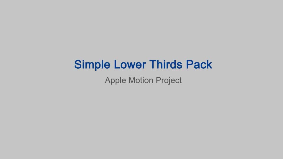 Simple Lowerthirds 12 Pack Apple Motion - Download Videohive 16884637