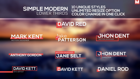 Simple Modern Lower Thirds - Download Videohive 12420012