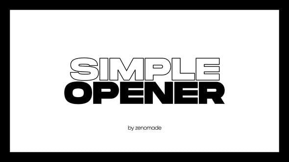 Simple Opener for Premiere Pro - 32794905 Download Videohive