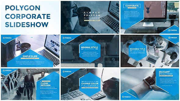 Simple Polygon Corporate Slideshow - 20441407 Download Videohive