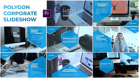 Simple Polygon Corporate Slideshow Premiere Pro - 23178617 Download Videohive