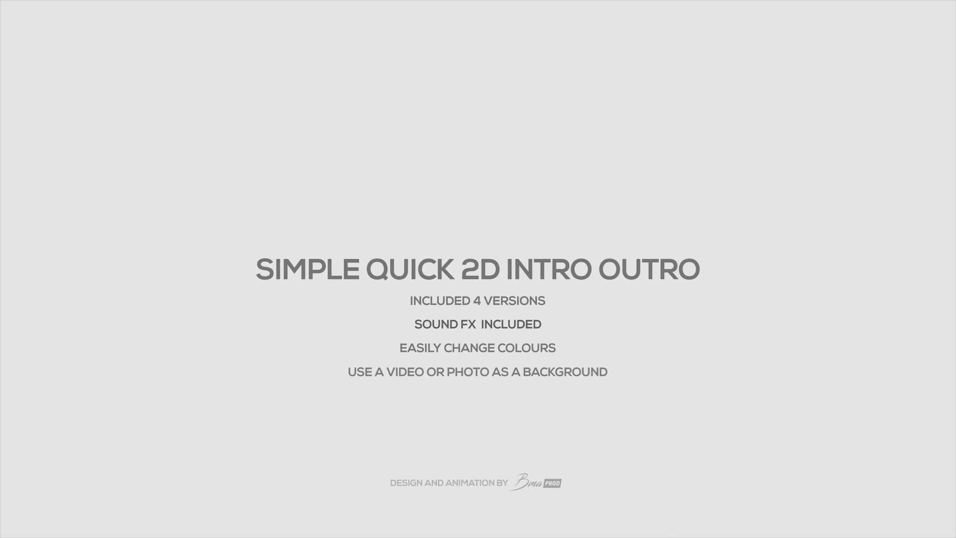Simple Quick 2D Intro Outro Videohive 32829806 After Effects Image 1