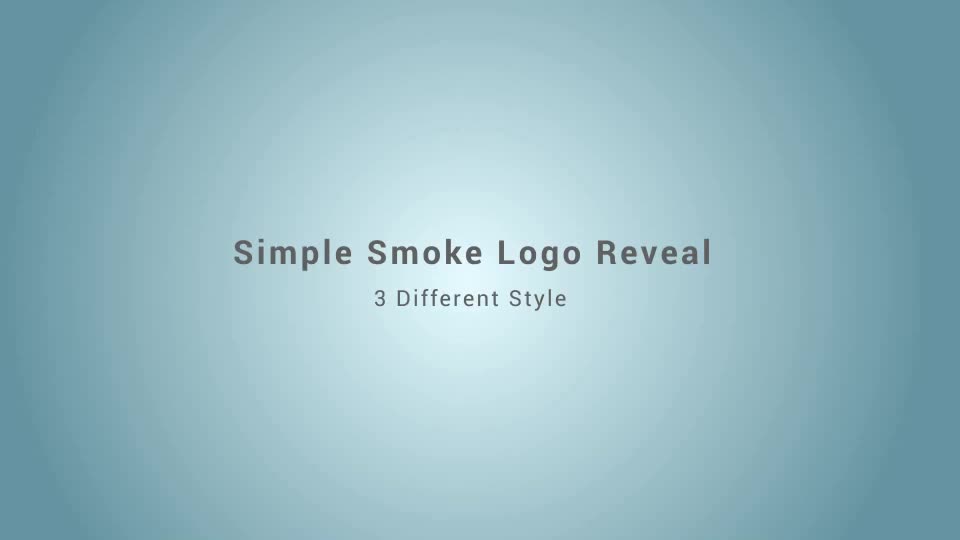 Simple Smoke Logo Reveal - Download Videohive 9303865