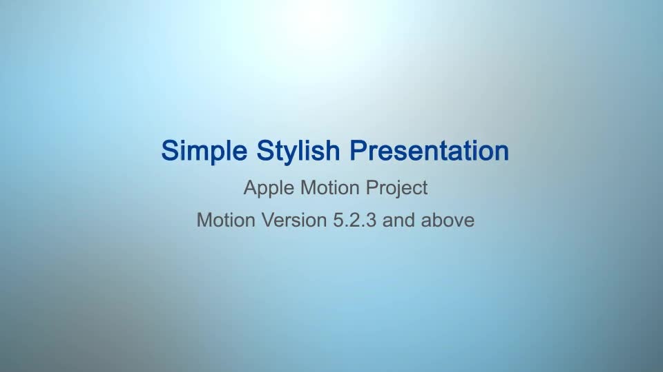 Simple Stylish Presentation Apple Motion - Download Videohive 20261659