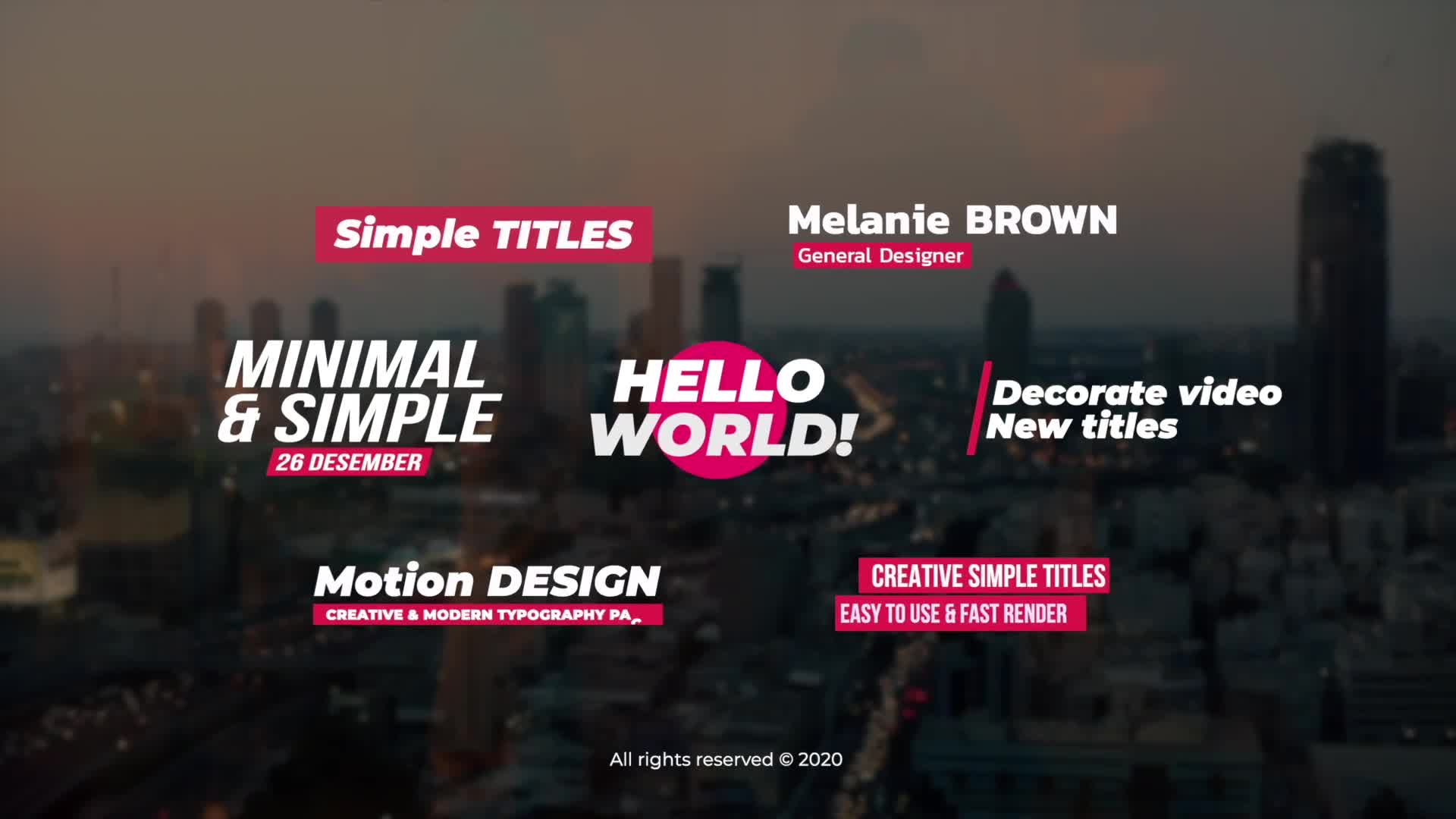Simple Titles | After Effects Videohive 34773504 After Effects Image 1