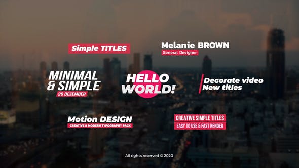 Simple Titles | After Effects - 34773504 Videohive Download